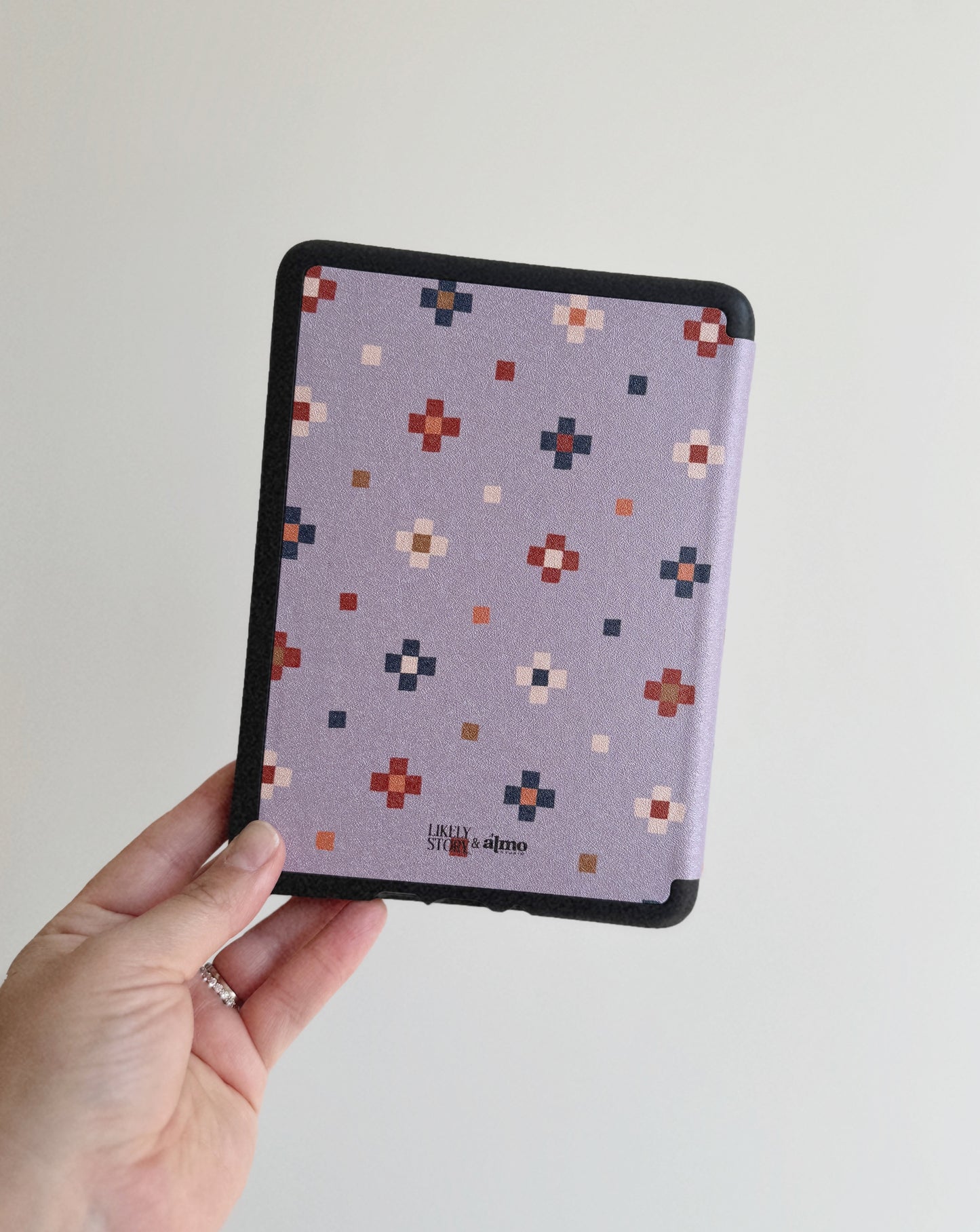 Stitched Together Kindle Case with Magnetic Back