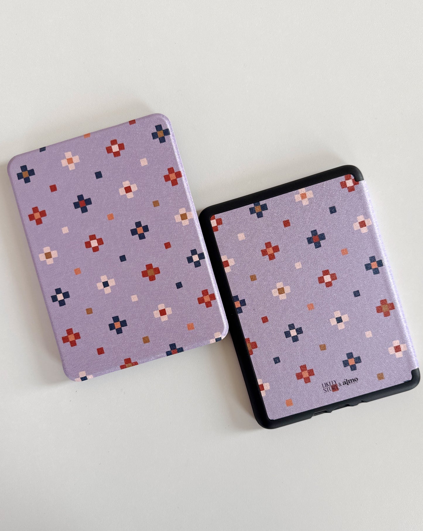 Stitched Together Kindle Case with Magnetic Back