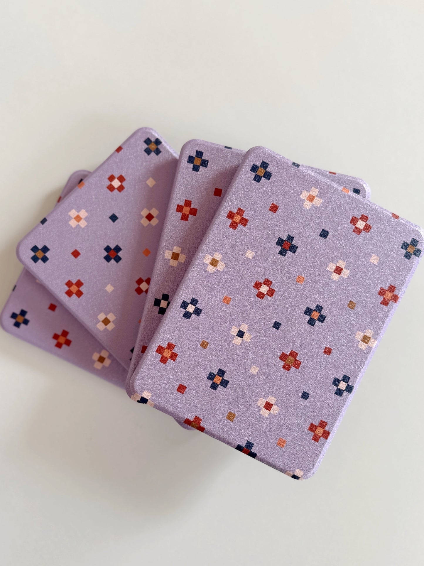 Stitched Together Kindle Case with Magnetic Back